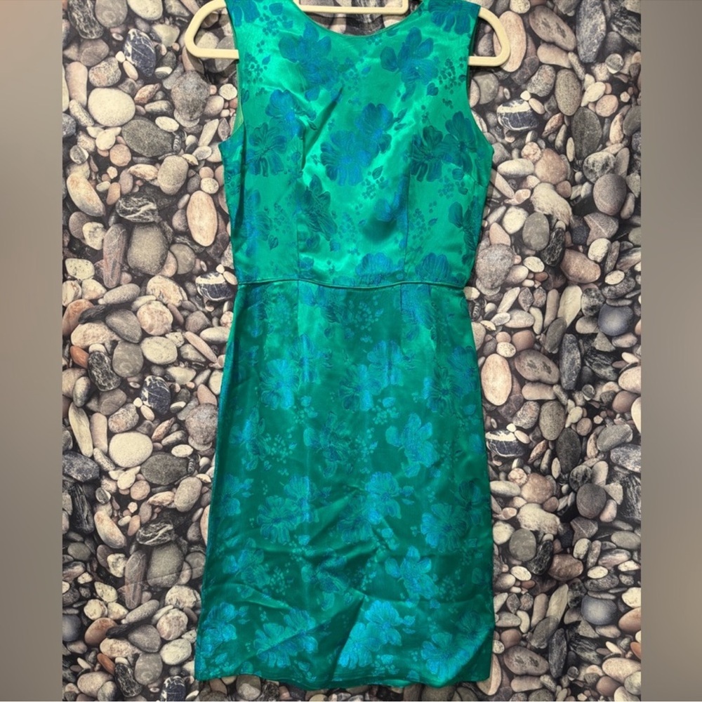 Elegant Teal Floral Dress